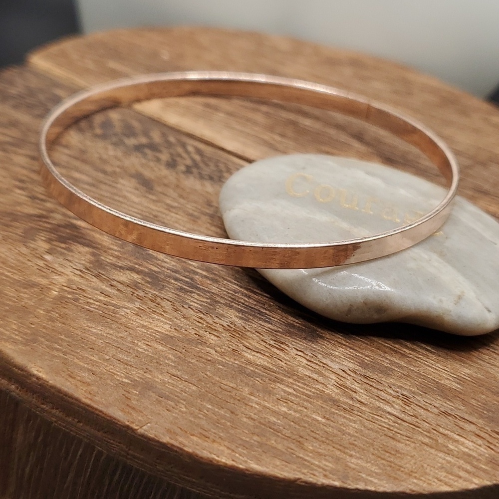 B2718 rose gold tone‎ bracelet saucer bangle